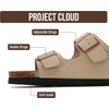 image:image100 Genuine Leather Womens Sandals Slides for Women Everyday Sandals WomenBeige