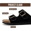 image:image100 Genuine Leather Womens Sandals Slides for Women Everyday Sandals WomenBlack Suede