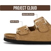 image:image100 Genuine Leather Womens Sandals Slides for Women Everyday Sandals WomenChestnutstud