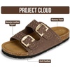 image:image100 Genuine Leather Womens Sandals Slides for Women Everyday Sandals WomenMushroomstud