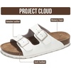 image:image100 Genuine Leather Womens Sandals Slides for Women Everyday Sandals WomenWhite