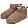 image:image100 Genuine Leather Womens Boots FurLined Booties Ankle Boots for WomenMushroom Suede