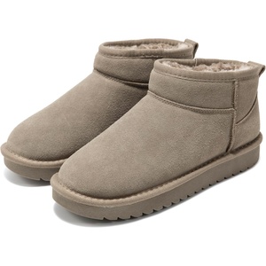 image:image100 Genuine Leather Womens Boots FurLined Booties Ankle Boots for WomenSage Suede