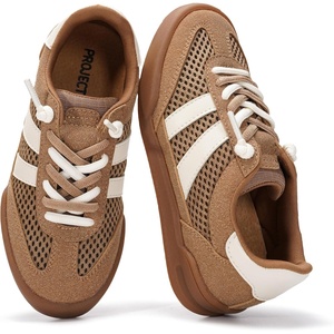 image:image100 Genuine Leather Sneakers for Kids Shoes for Girls amp Boys Kids SneakersBrown