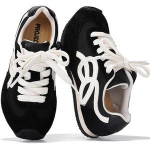 image:imageFashion Sneakers for Girls Girls Shoes with strechlaces for Easy Slip inBlack