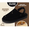 image:image100 Genuine Leather Clogs for Kids Kids Clogs with Backstrap Fall ShoesBlack Suede