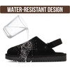 image:image100 Genuine Leather Clogs for Kids Kids Clogs with Backstrap Fall ShoesBlack Suede