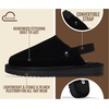 image:image100 Genuine Leather Clogs for Kids Kids Clogs with Backstrap Fall ShoesBlack Suede