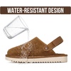 image:image100 Genuine Leather Clogs for Kids Kids Clogs with Backstrap Fall ShoesChestnut Suede