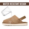image:image100 Genuine Leather Clogs for Kids Kids Clogs with Backstrap Fall ShoesWheat Suede