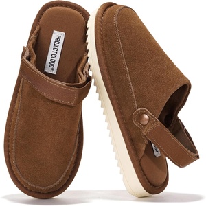 image:image100 Genuine Leather Clogs for Kids Kids Clogs with Backstrap Fall ShoesMocha Suede