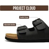 image:imageMens Sandals 100 Genuine Leather Mens Slides Cork Footbed Sandals for Men