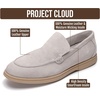 image:image100 Genuine Leather Loafers for Mens Venetian Mens Loafers  Shoes for MenLight Grey Suede