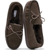 image:imageProject Cloud 100 Genuine Leather Slippers for Men Moccasins Mens LoafersChocolate Suede