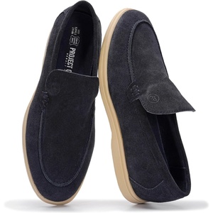 image:image100 Genuine Leather Loafers for Mens Venetian Mens Loafers  Shoes for MenNavy Genuine Suede