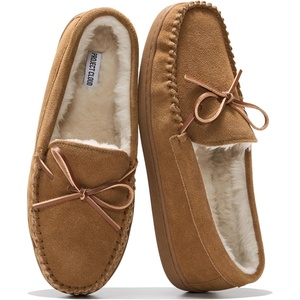 image:imageProject Cloud 100 Genuine Leather Slippers for Men Moccasins Mens LoafersChestnut Suede
