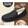 image:image100 Genuine Leather Mens Slippers SlipOn Mens Shoes Loafers for MenBlack Leather