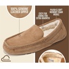 image:image100 Genuine Leather Mens Slippers SlipOn Mens Shoes Loafers for MenChestnut Suede