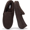 image:image100 Genuine Leather Mens Slippers SlipOn Mens Shoes Loafers for MenDark Chocolate Suede