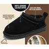 image:imageProject Cloud 100 Genuine Leather Slippers for Kids  Slip On SlippersBlack Suede