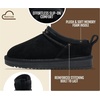 image:imageProject Cloud 100 Genuine Leather Slippers for Kids  Slip On SlippersBlack Suede