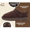 image:imageProject Cloud 100 Genuine Leather Slippers for Kids  Slip On SlippersChocolate Suede