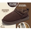 image:imageProject Cloud 100 Genuine Leather Slippers for Kids  Slip On SlippersChocolate Suede
