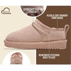 image:imageProject Cloud 100 Genuine Leather Slippers for Kids  Slip On SlippersPink Suede