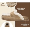 image:imageProject Cloud Girls Clogs 100 Genuine Leather Fuzzy Clogs for GirlLight Taupe Suede