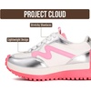 image:imageTrendy Sneakers for Girls with Stretch Laces Easy Slip in  Shoes for GirlsPink Combo