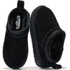 image:imageProject Cloud 100 Genuine Leather Slippers for Kids  Slip On SlippersBlack Suede