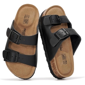 image:image100 Genuine Leather Sandals for kids Slides for Boys amp Girls Kids sandalsBlack Leather