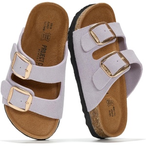 image:image100 Genuine Leather Sandals for kids Slides for Boys amp Girls Kids sandalsLavender Suede