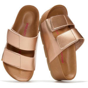 image:imageGirls Sandals with Adjustable Buckle Kids Sandals Wedge Sandals for GirlsRose Gold
