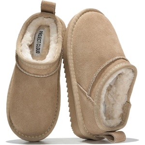 image:imageProject Cloud 100 Genuine Leather Slippers for Kids  Slip On SlippersSand Suede